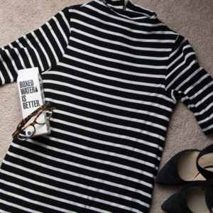 French Connection Striped Trapeze Dress