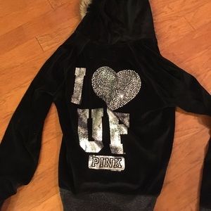 Pink I love UF hoodie