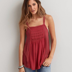 American Eagle flowy tank with braided straps