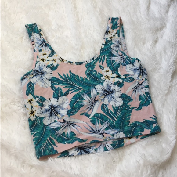 [SOLD] Tropical Crop Top - Picture 2 of 2