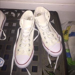 white high top converse, only warn once!!