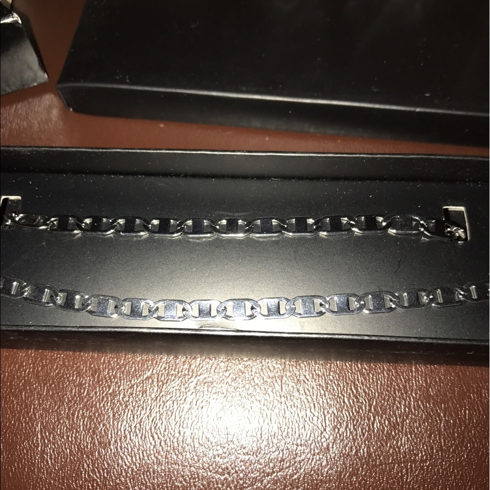 Stainless steel men's necklace & bracelet SOLD