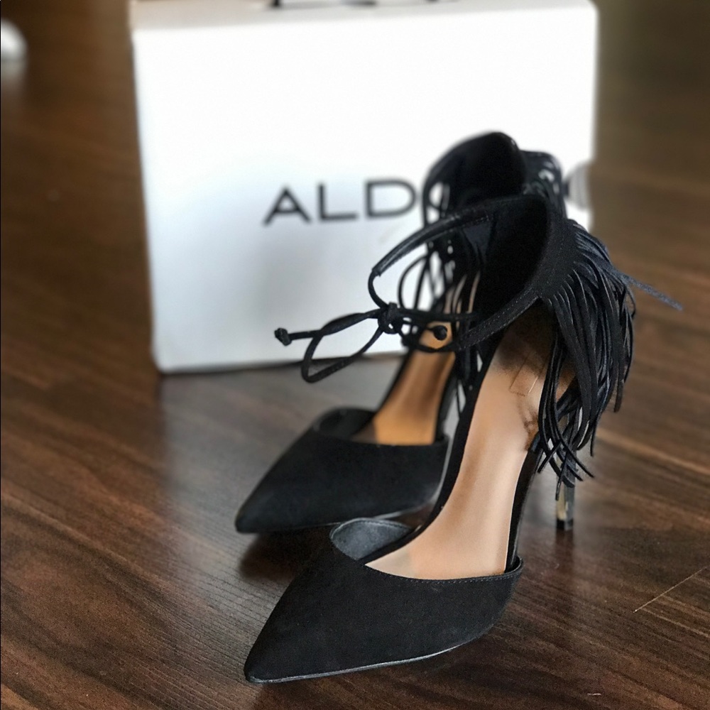 Also Fringe Heels / Stiletto / Black Heels