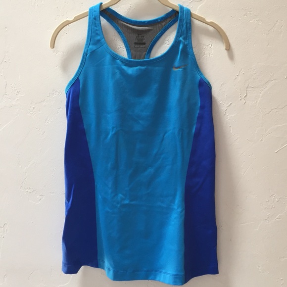Nike Tops - Nike Dri-FIT 2-Tone Blue Racerback Tank Top