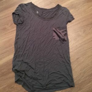 Grey silk tee