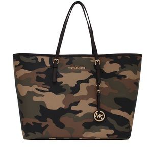 Michael Kors Jet Set Camo Tote Bag Purse