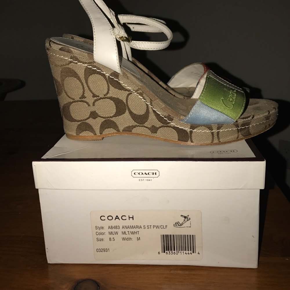 Coach wedges Size 8.5