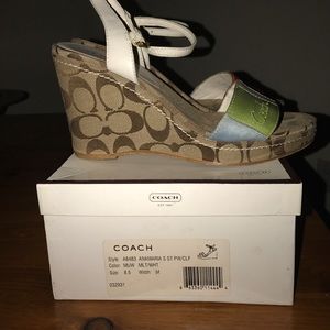 Coach wedges Size 8.5