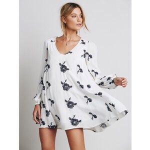 Free People embroidered flower dress