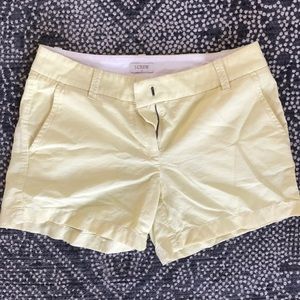 J. Crew Linen Light Yellow Shorts