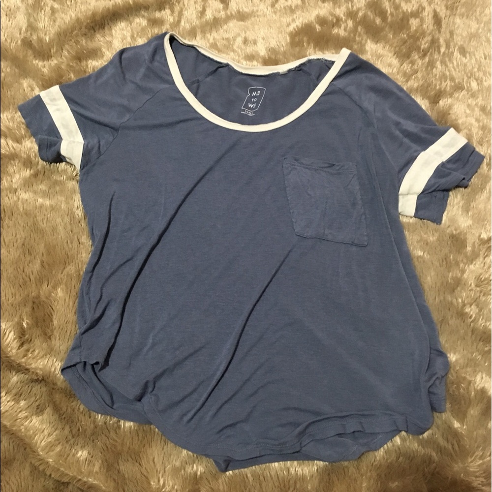 Pacsun Sporty Blue Baseball Tee
