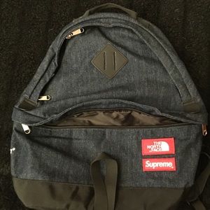 supreme north face denim