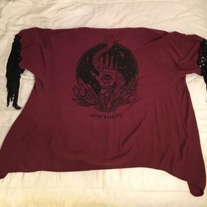Gypsy Warrior maroon cardigan