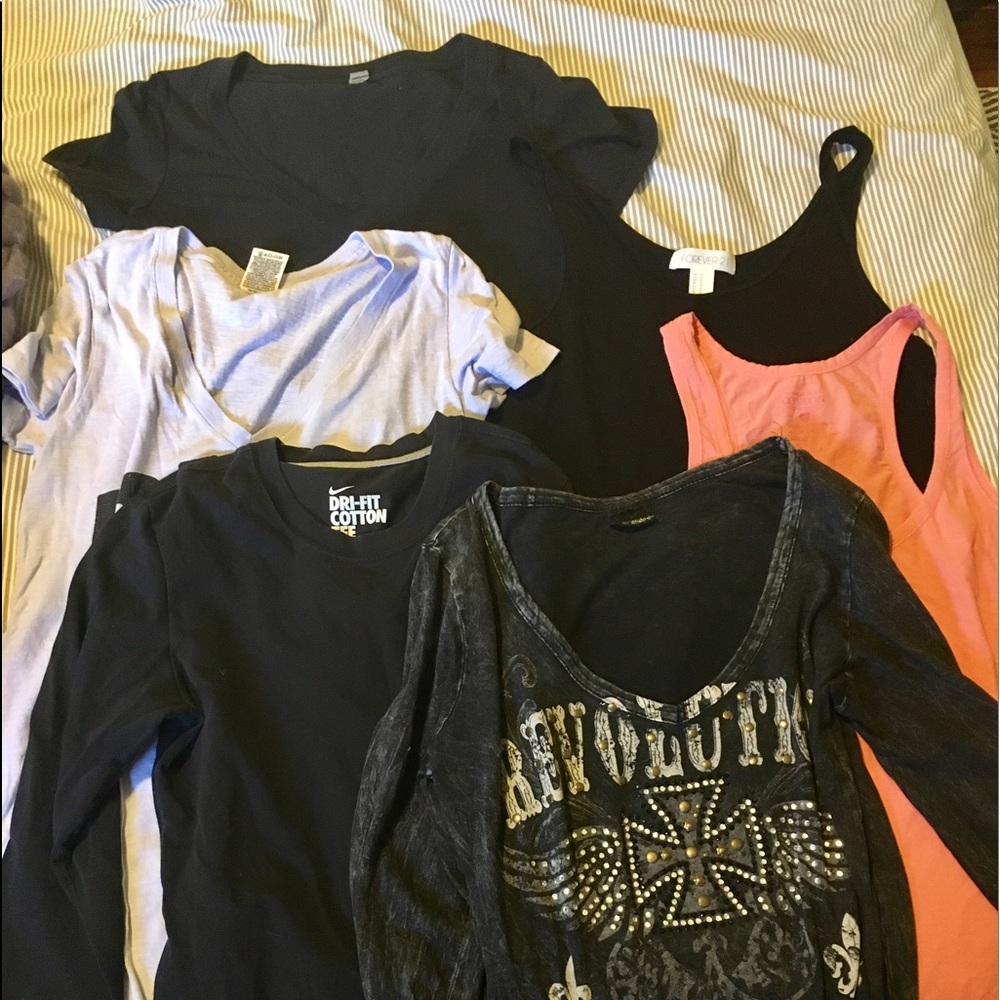 BUNDLE- includes ALL shirts left in closet!