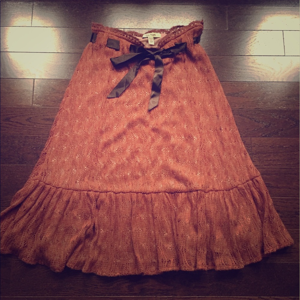 Free People crotchet skirt