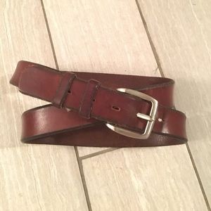 Fossil Dark Brown Leather Belt, Size 38.