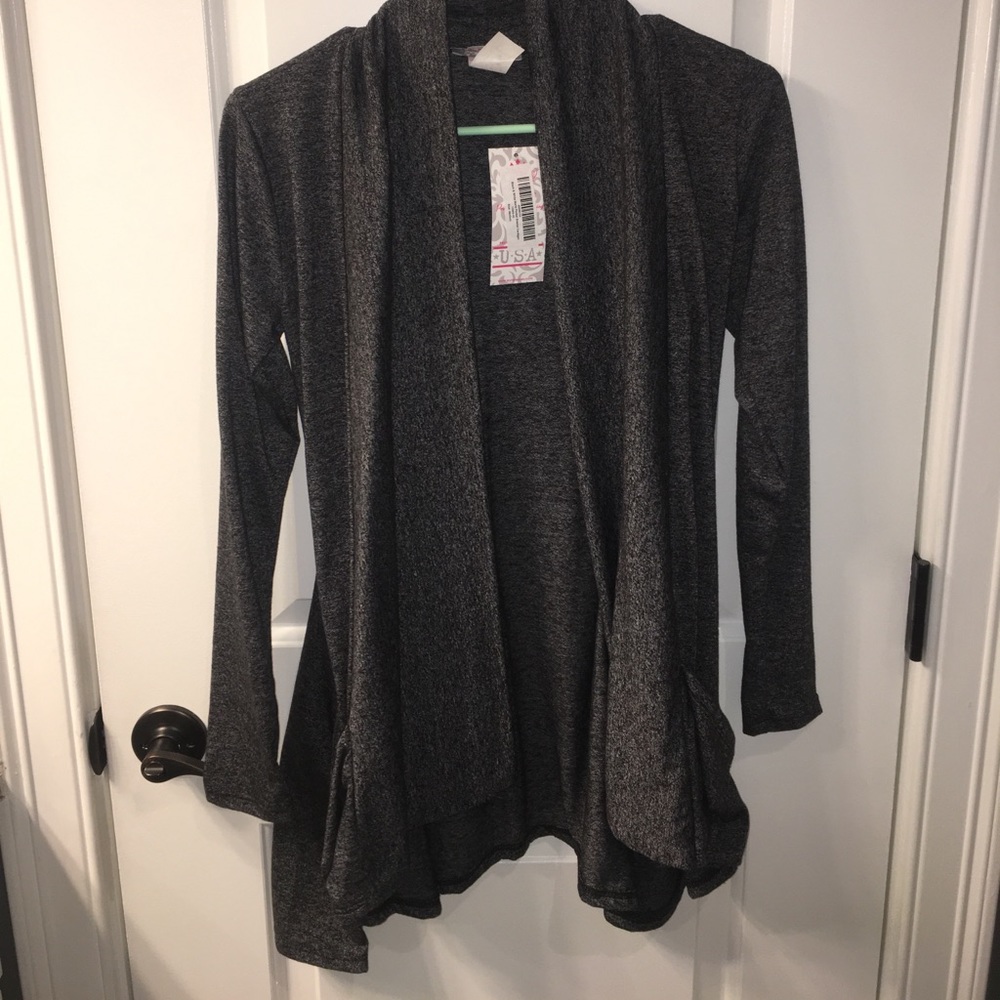 Charcoal Grey Heathered Cardigan