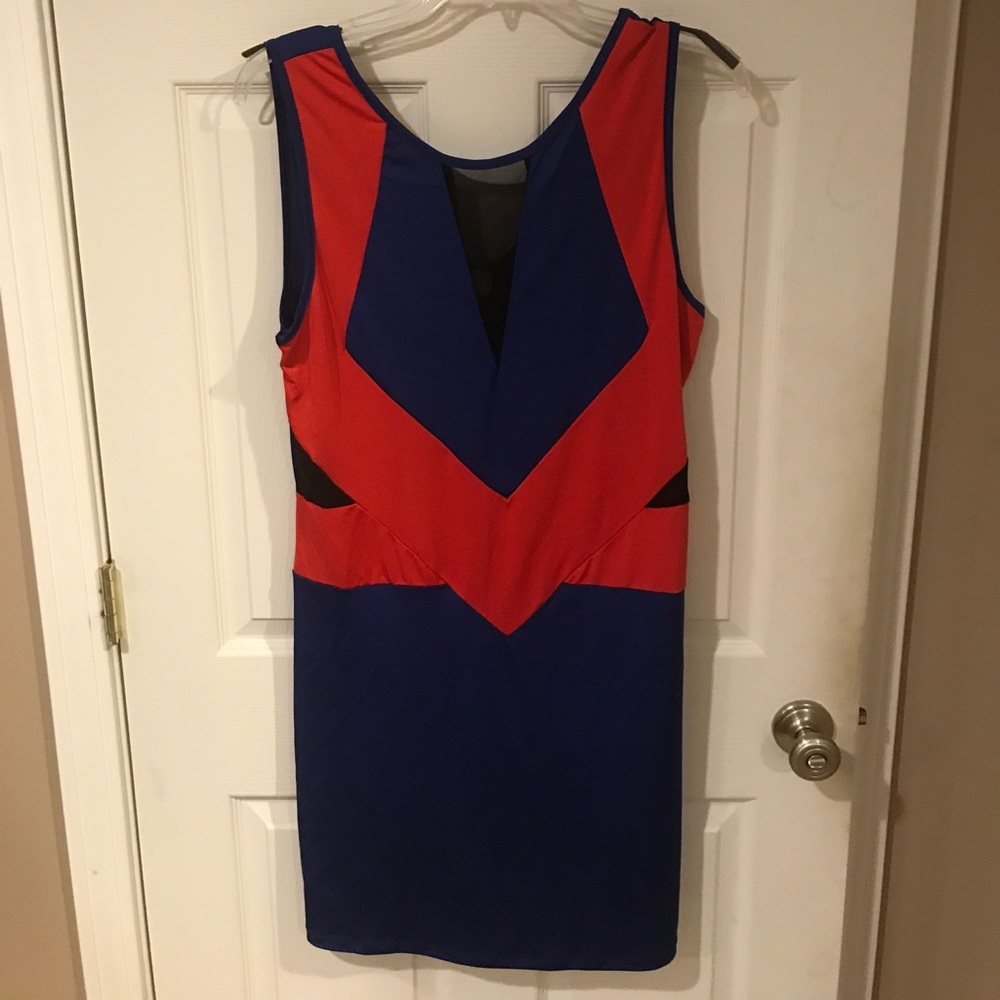 NWOT BODYCON 3X RED AND BLUE