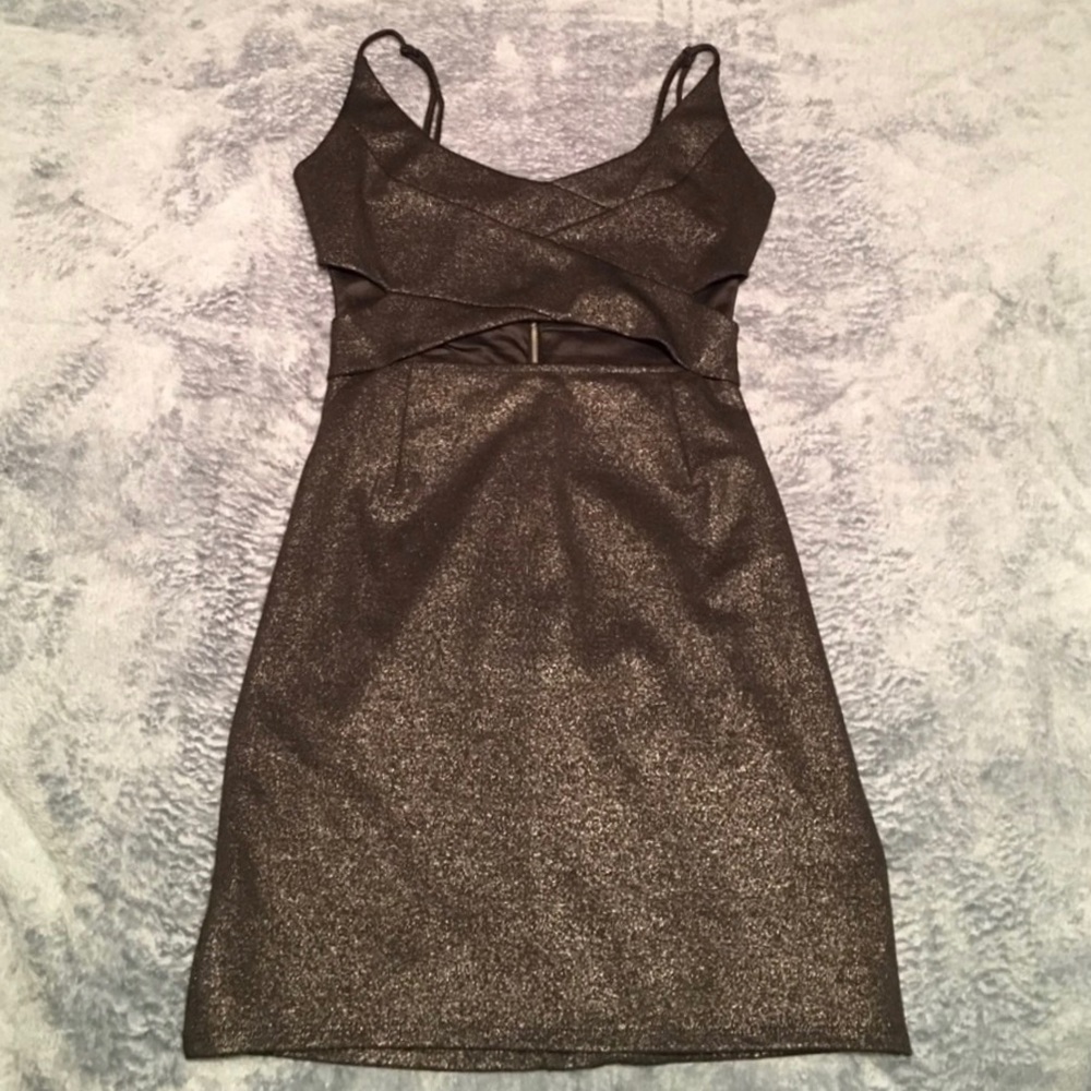 🔥Sparkly Black Cutout Dress