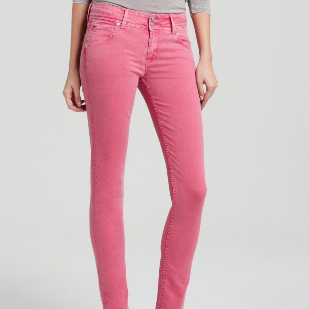Hudson mid rise Collin size 24 in Vivid Pink NWOT