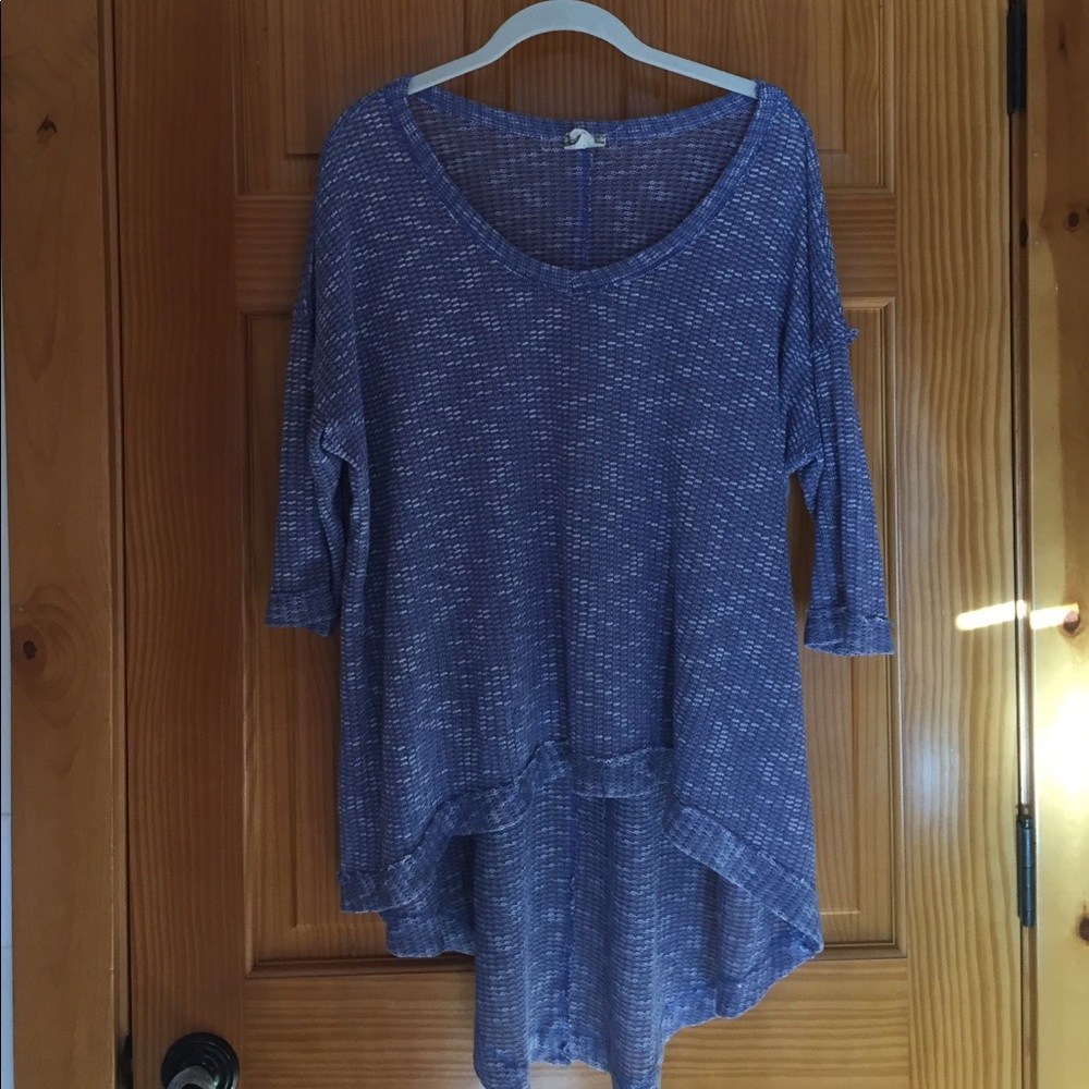 Blue Knit Top