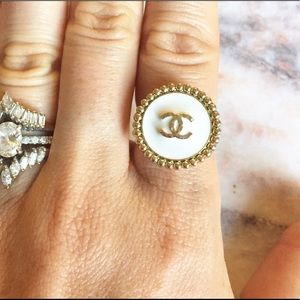 Chanel Ring Vintage Button