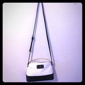 Kate Spade black and white cross body purse