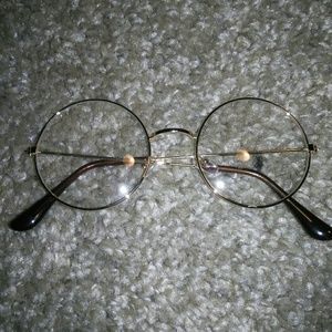 Gold vintage circle glasses