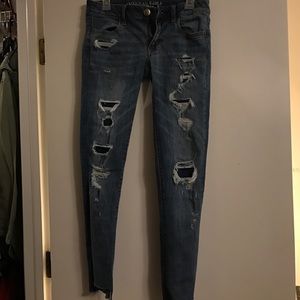 American Eagle Jeans super low rise super stretch