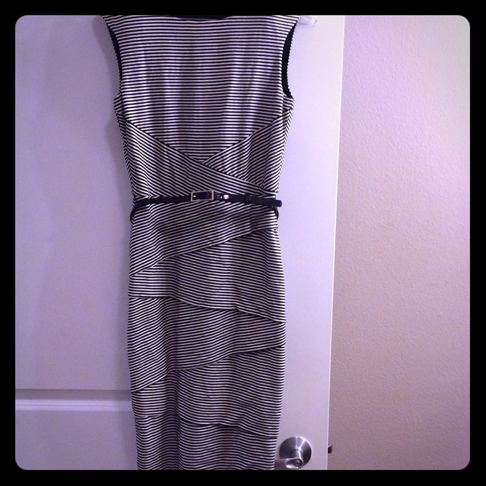 Striped Black and White WH|BM Dress