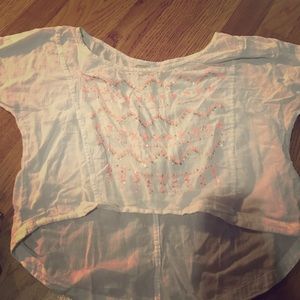 Off shoulder slouchy sequin shirt