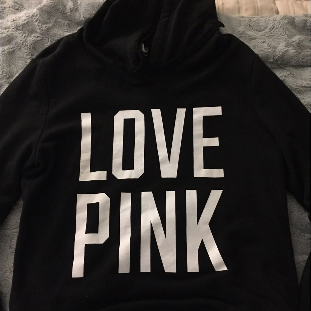 Victoria Secret Pink black hoodie size large