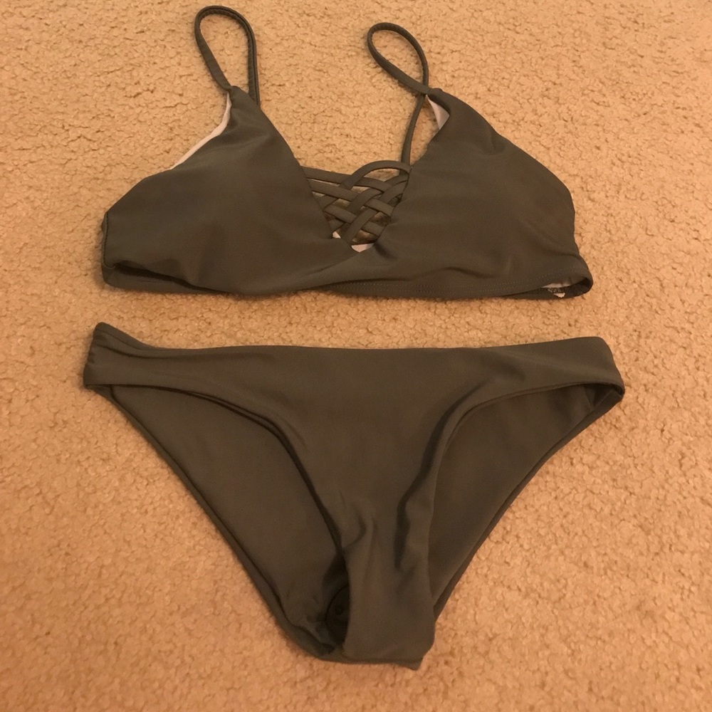 green bikini