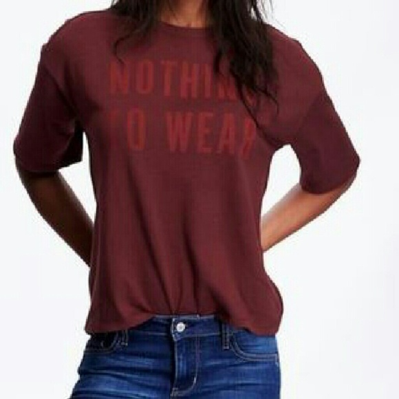 Old Navy Tops - Maroon Nothing To Wear Boxy Sport Tee