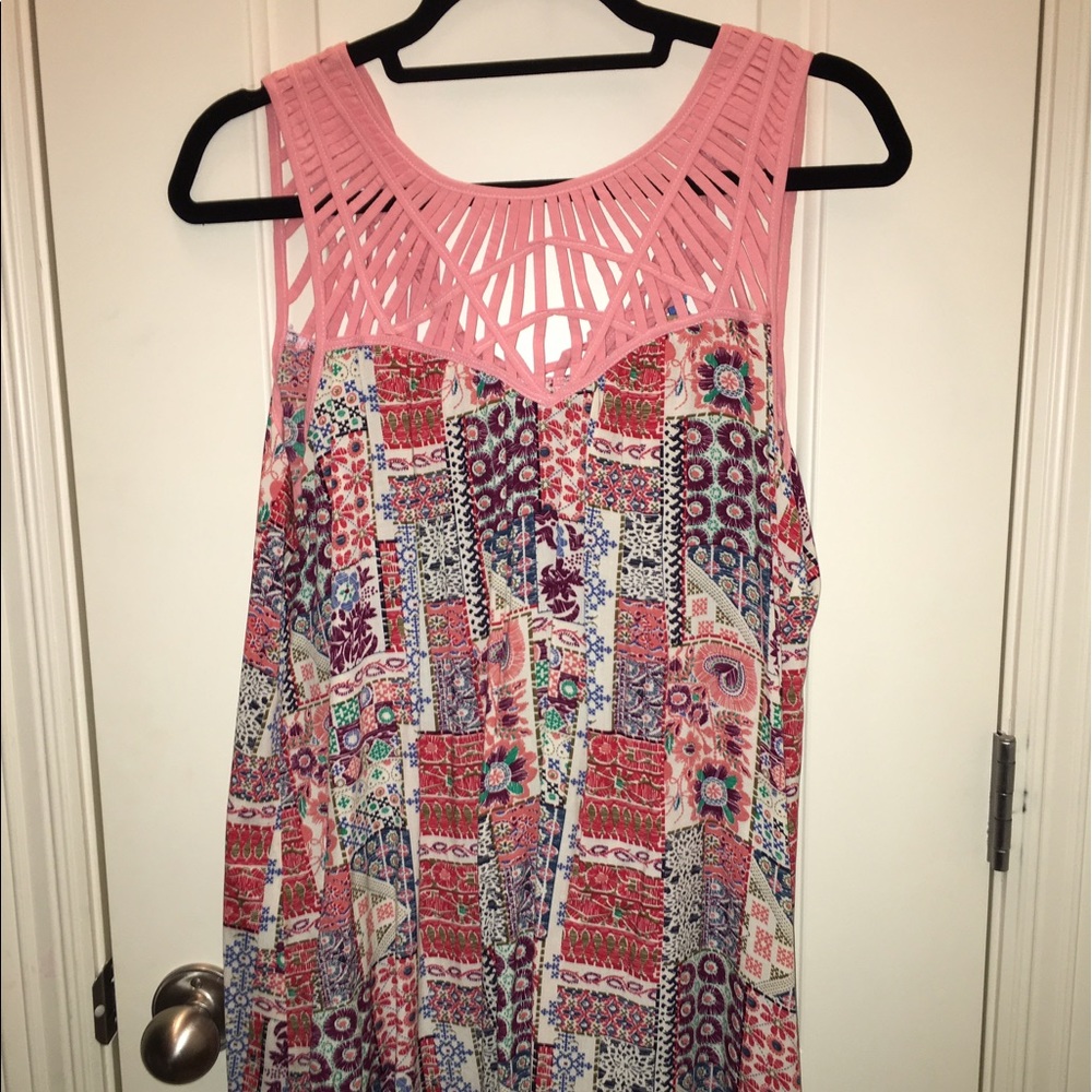 Pink top lace dress