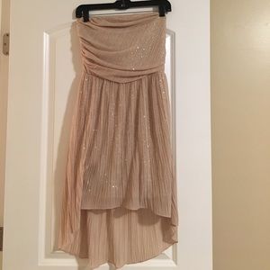 Express Beige Sequin Dress