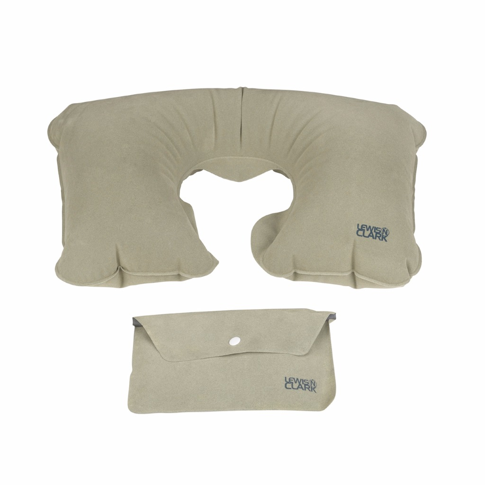 Grey Lewis N Clark Inflatable Travel Pillow