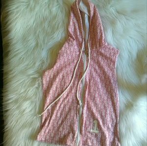 Christian dior monogram sleeveless vest hoodie