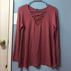 Charlotte Russe Burnt Red Top