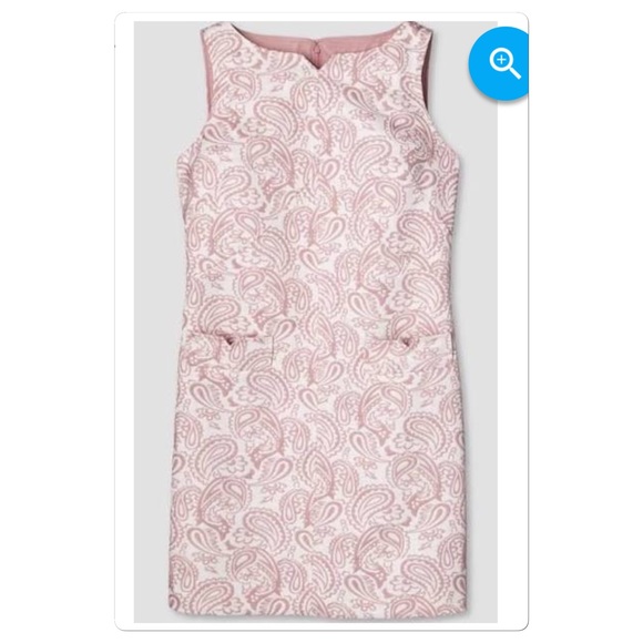 ๐HP๐Victoria Beckham Pink Floral Jacquard Dress - Picture 2 of 8