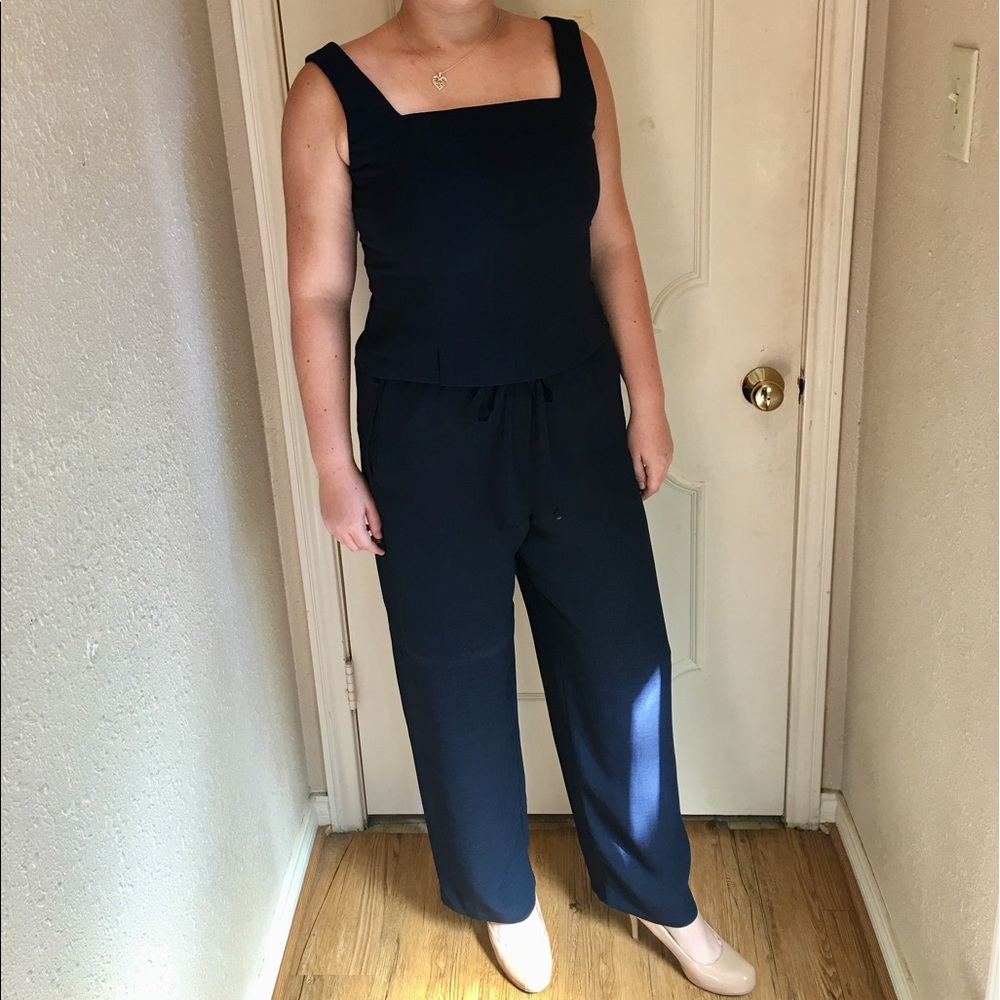 *Vintage* Women's Navy Blue Pant Suit