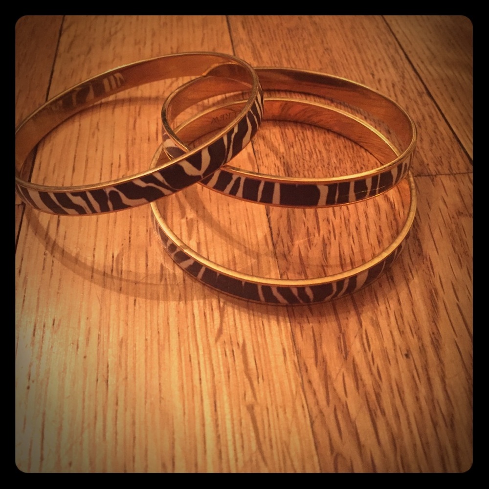 Jcrew zebra bangle set