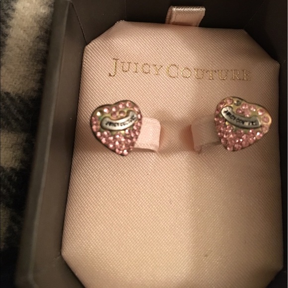 Juicy Couture Jewelry - Juicy Couture pink heart earrings