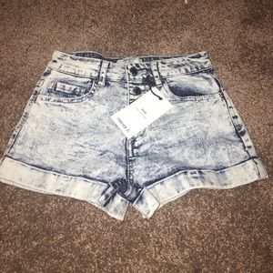 Forever 21 High waisted acid wash jean shorts