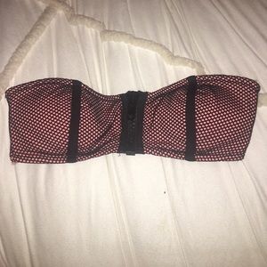 Pink and black netting swimsuit!