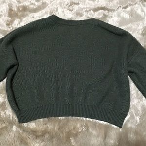 Pacsun cropped green sweater