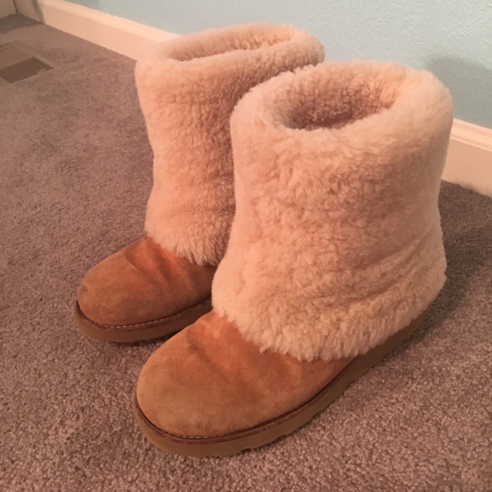 Furry UGG boots