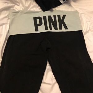 VS PINK yoga pants. Mint
