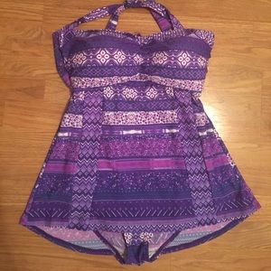 Purple bathing suit/ swim dress