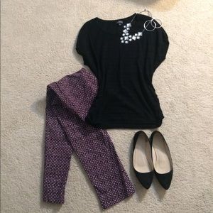 Limited knit short sleeve sweater top